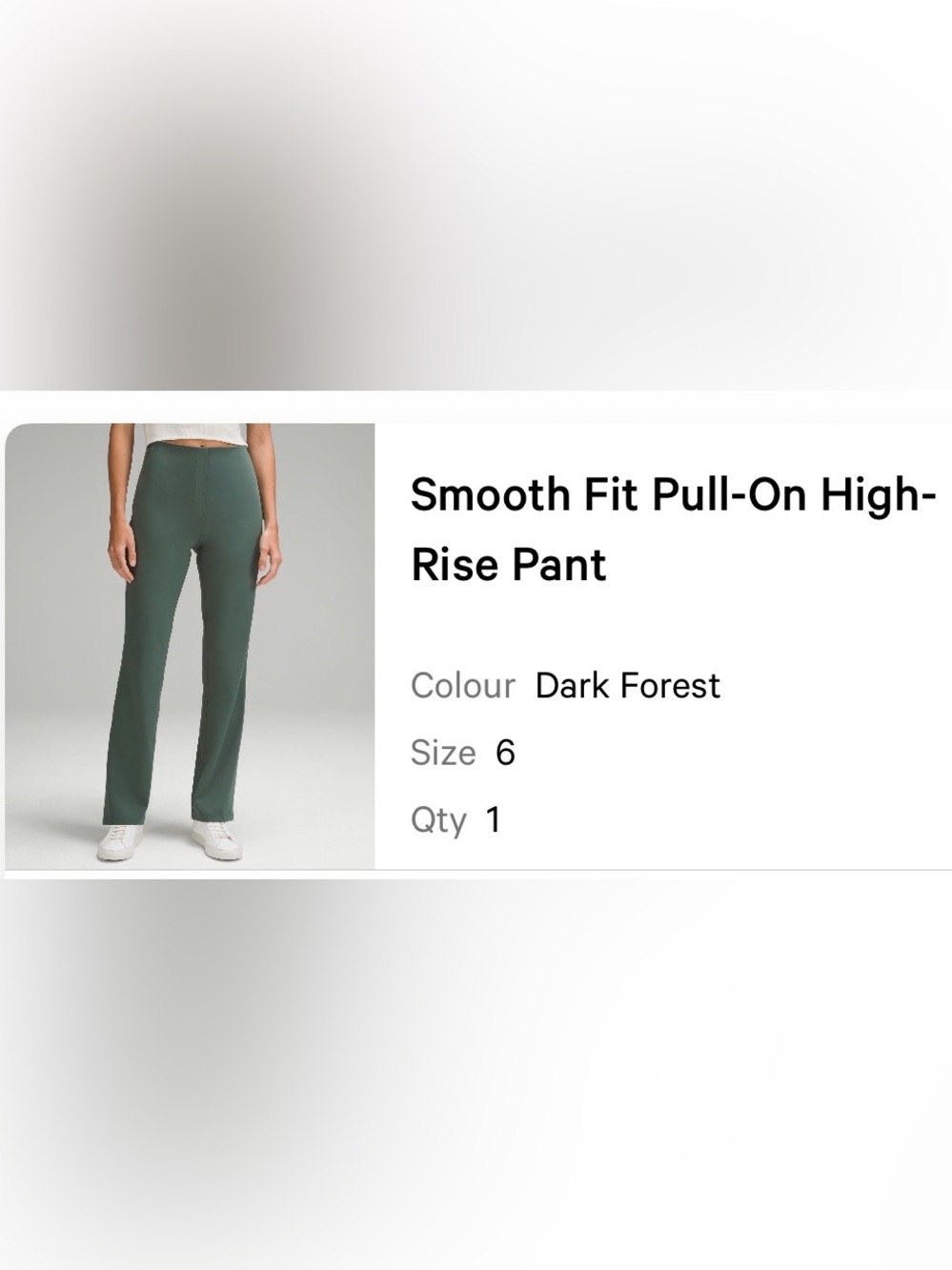 Smooth Fit Pull-On Rise Pant - Dark Forest